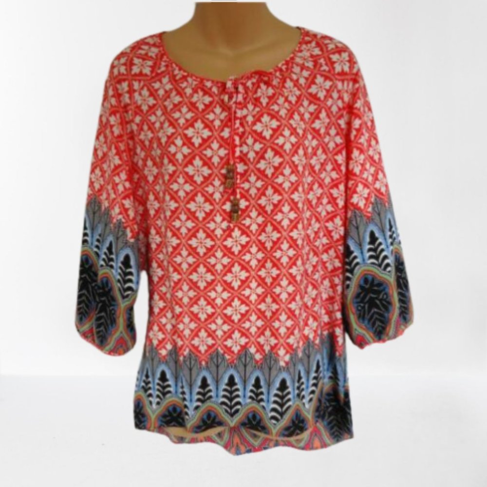 Zac & Rachel Blouse Peasant Fleur